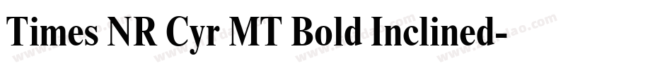 Times NR Cyr MT Bold Inclined字体转换